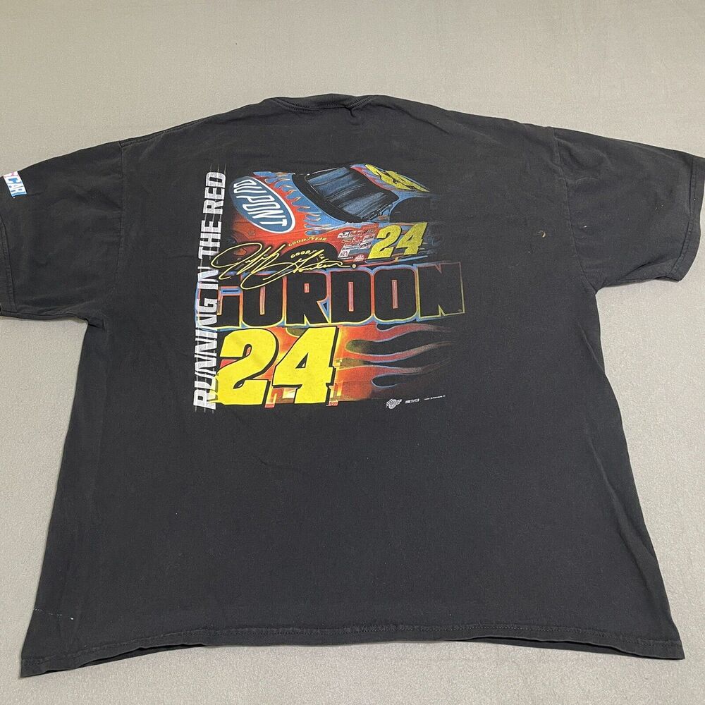 Vtg Jeff Gordon Dupont Racing T-Shirt XXL NASCAR Double Sided Graphic WORN FADED